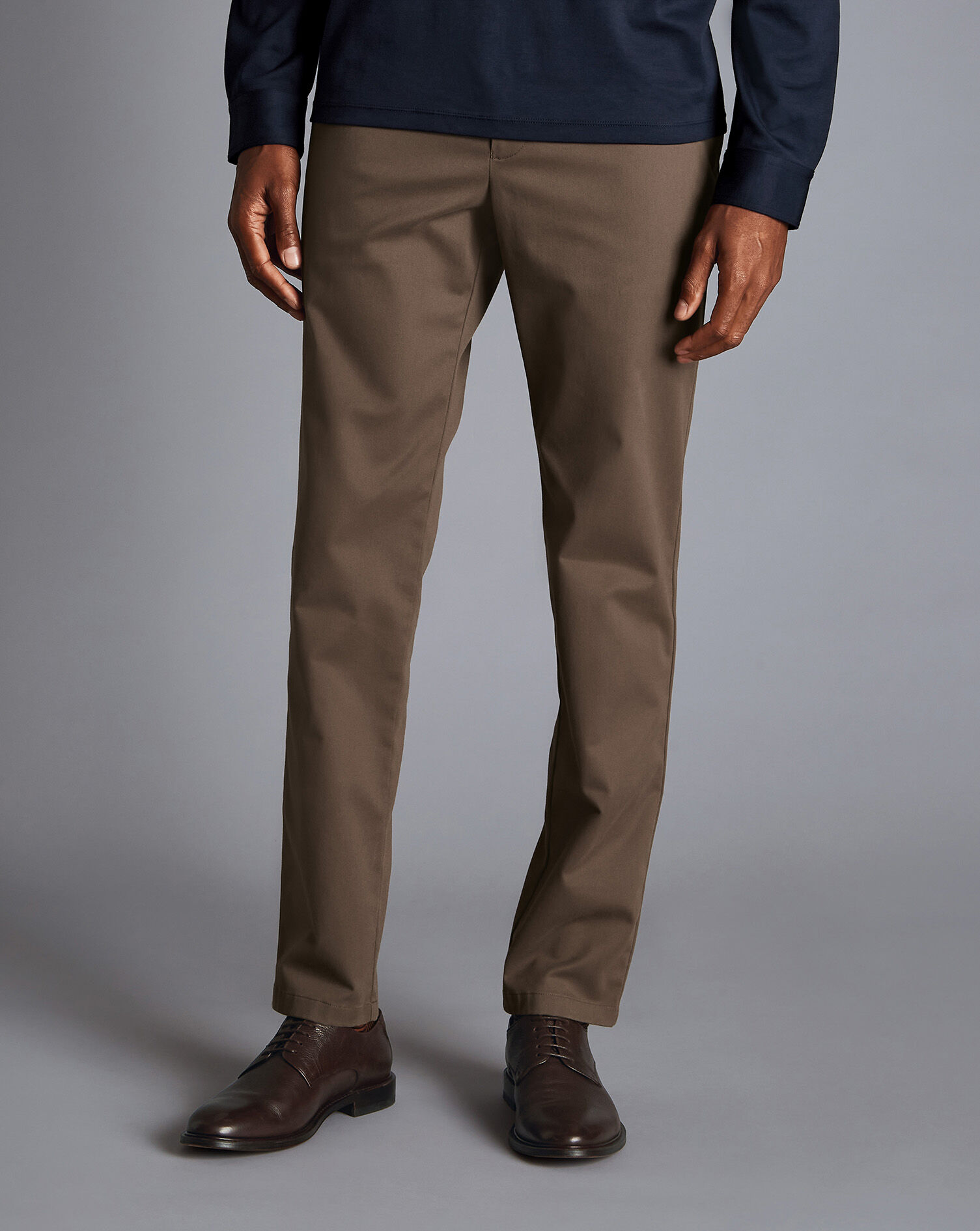 Non-Iron Chinos - Mocha | Charles Tyrwhitt