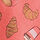 open page with product: Woven Tea & Croissant Print Boxers - Coral Pink