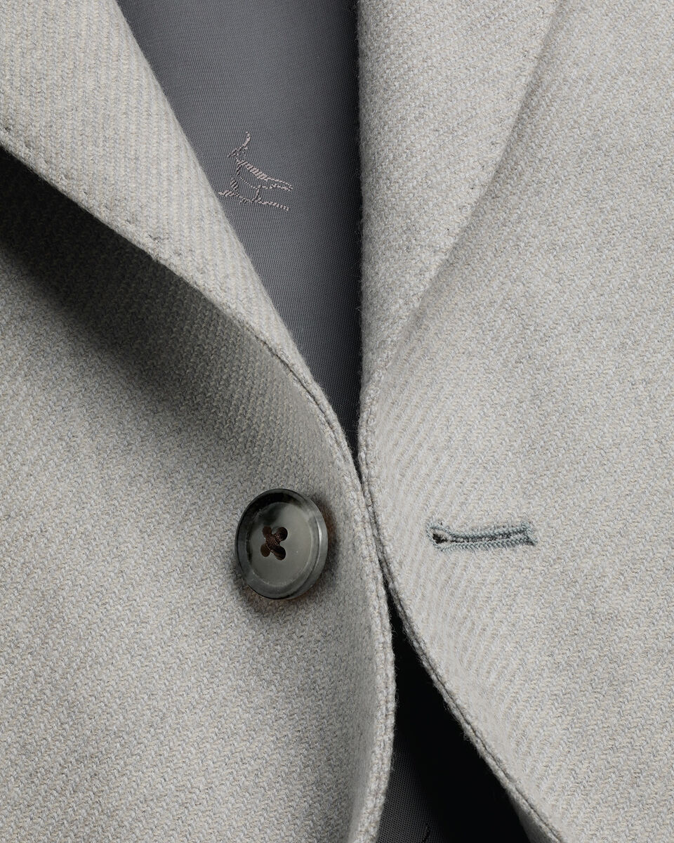 Veste en laine et soie - Gris argent