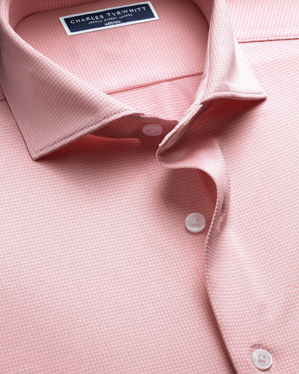 Performance Stretch Shirt - Light Pink & White
