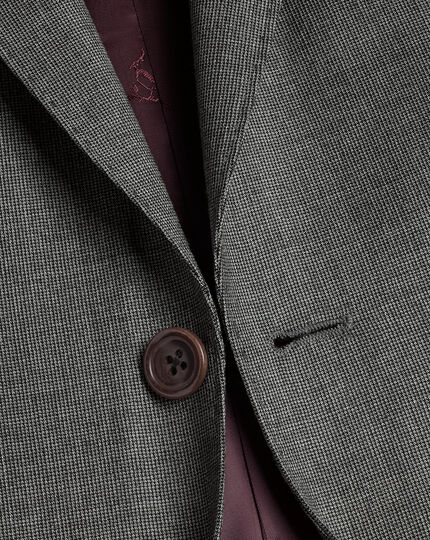 Italian Luxury Textured Suit Jacket - Light Grey
