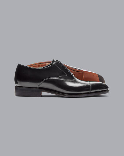 Made In England Oxford Flex Sole Shoes  - Black
