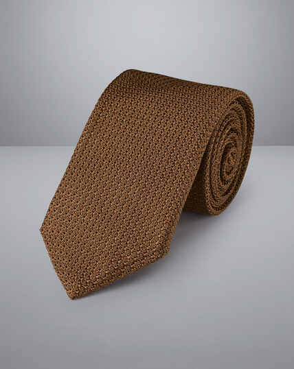Italienische Krawatte aus Grenadine-Seide - Gold