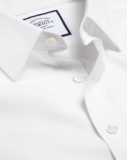 Non-Iron Poplin Short-Sleeve Shirt - White