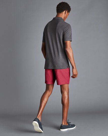 Linen Cotton Shorts - Red