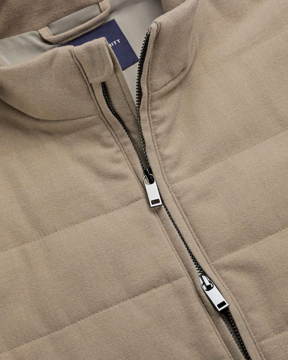 Steppweste aus Flanell&nbsp;- Taupe