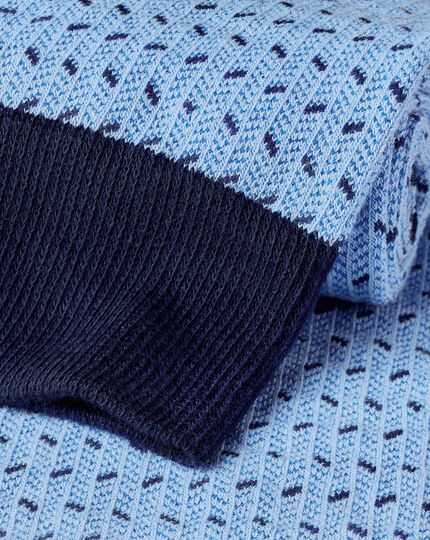Mini Herringbone Socks - Cornflower Blue