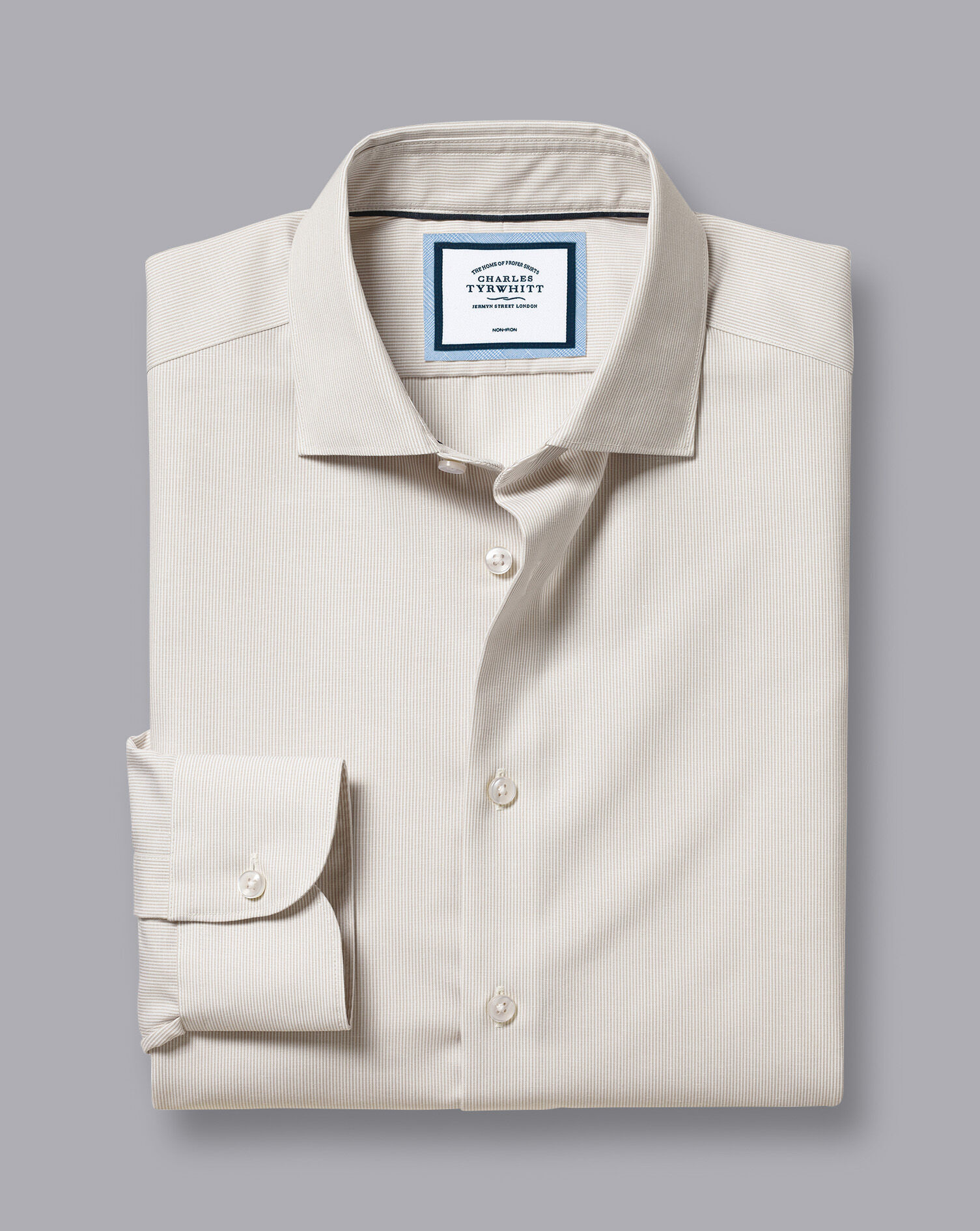 Semi-Cutaway Collar Non-Iron Cotton 