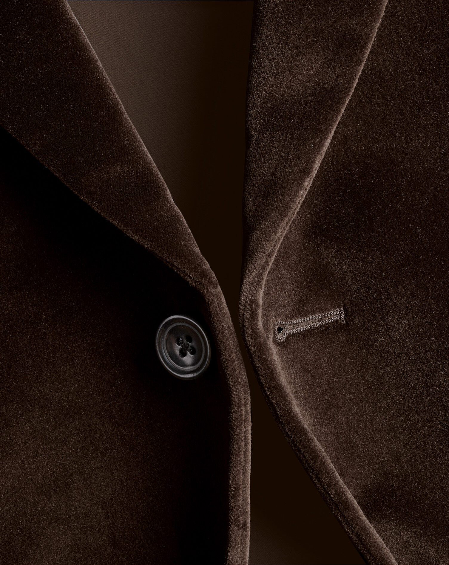 Italian Velvet Jacket - Chocolate Brown | Charles Tyrwhitt US