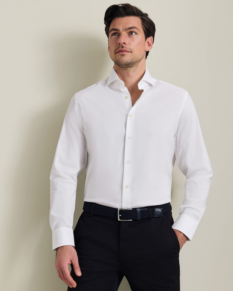 Non-Iron Twill Performance Shirt - White