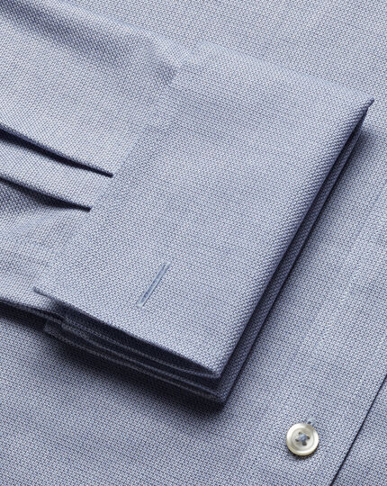 Cutaway Collar Non-Iron Richmond Weave Shirt - Indigo Blue