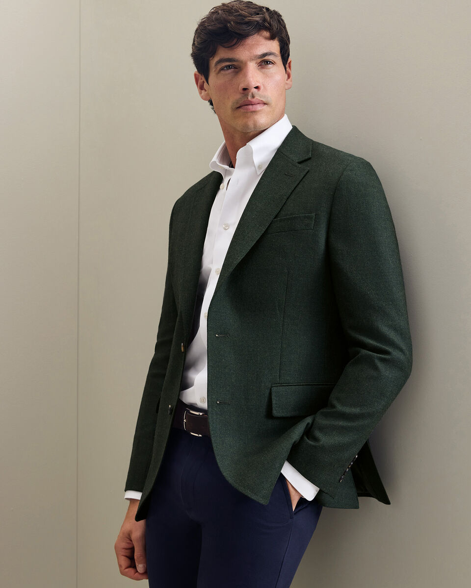 Veste en laine textur&eacute;e - Vert for&ecirc;t