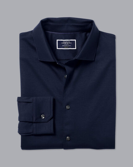 Long Sleeve Jersey Shirt - Navy