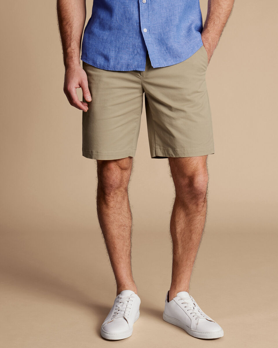 Shorts aus Baumwolle - Graubraun