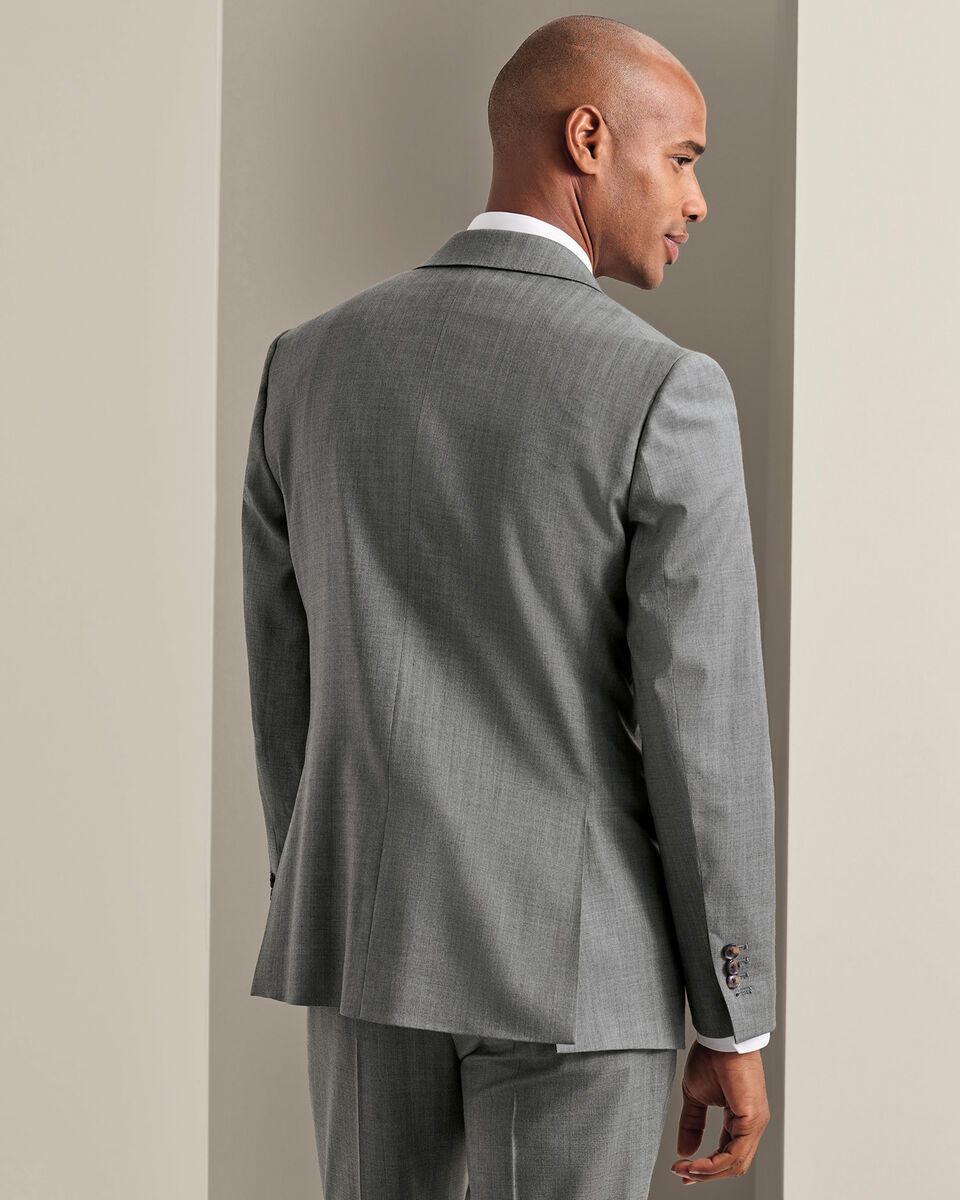 Ultimate Performance Herringbone Suit Jacket - Grey