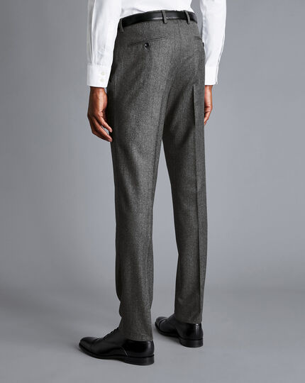 Italian Luxury Stretch Flannel Suit - Grey