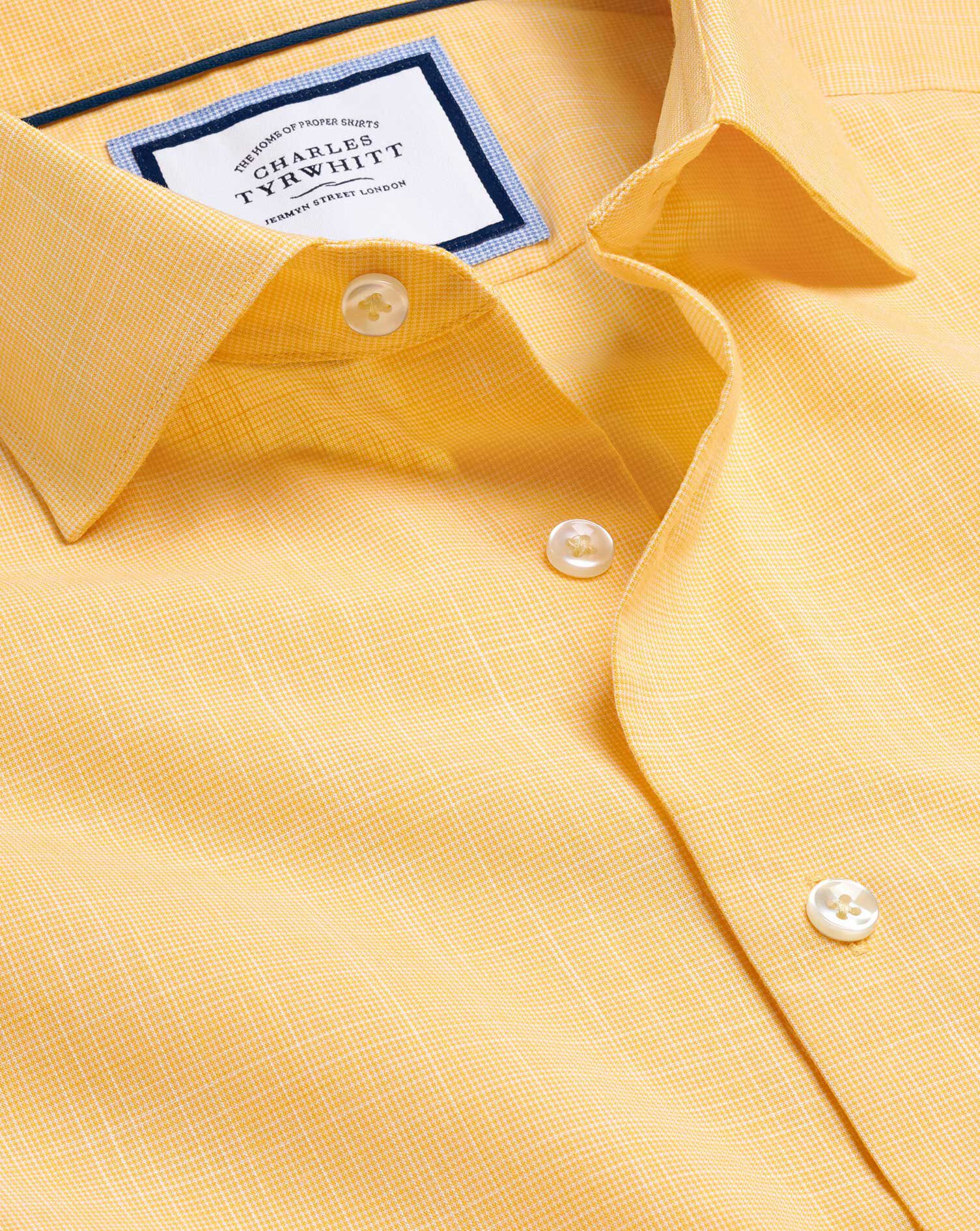 Business Casual Collar Cotton Slub 