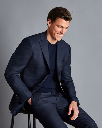 Ultimate Performance End-on-End Suit Trousers - Navy