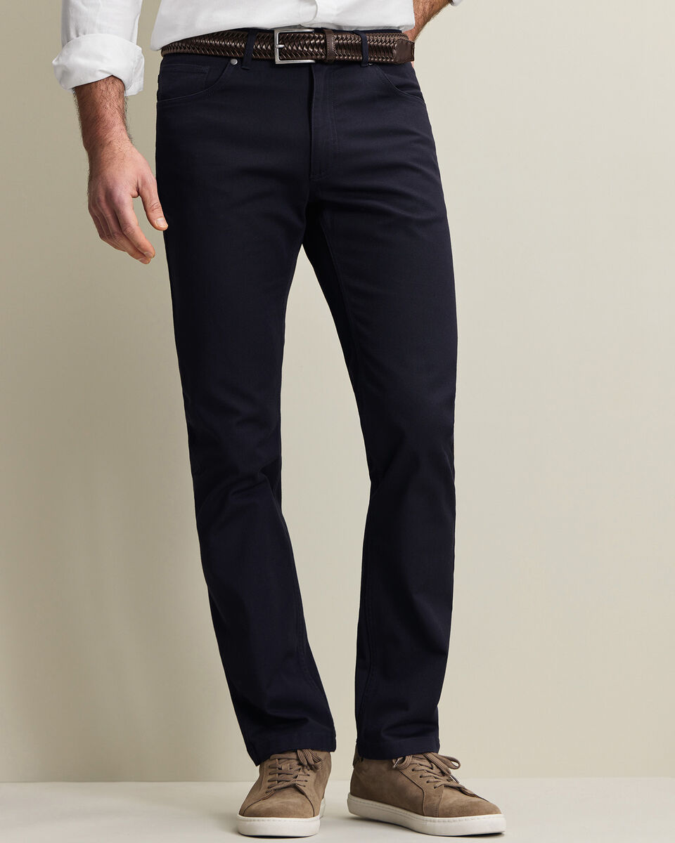 Jeans De 5 Bolsillos - Azul Marino Oscuro