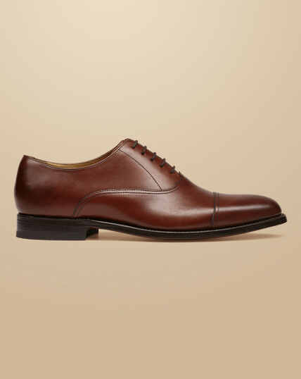 Oxford-Schuhe aus Leder - Kastanienbraun