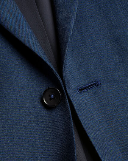 Twill Business Suit Jacket - French Blue