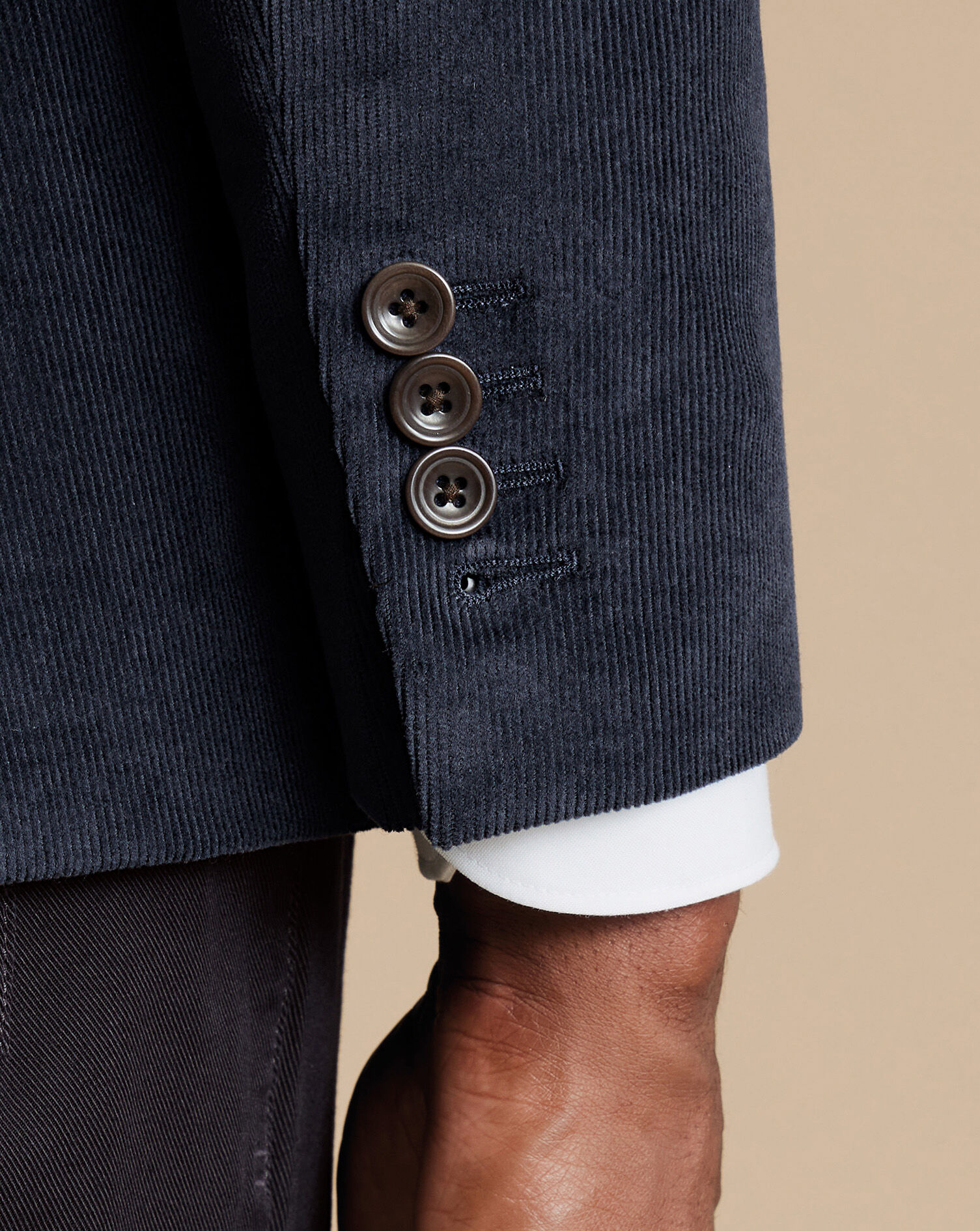 Veste Homme En Velours Côtelé - Blazer Décontracté, Manteau Hiver Chaud, Poche, Coupe Confortable - 3