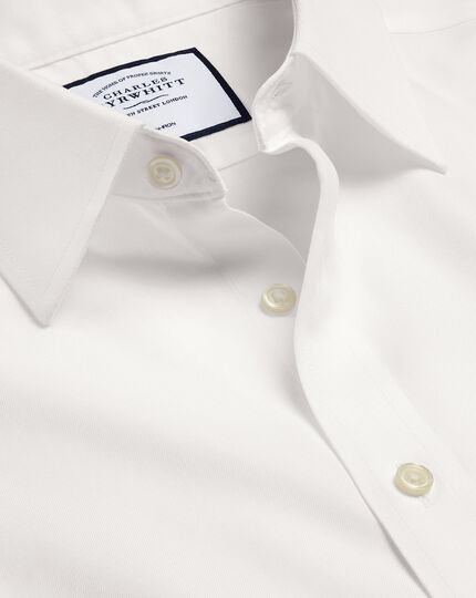 Non-Iron Twill Shirt - Ivory White