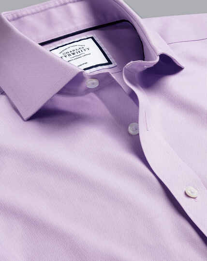 Spread Collar Non-Iron Regent Weave Shirt - Lilac Purple