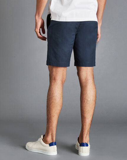 Linen Cotton Shorts - Ink Blue
