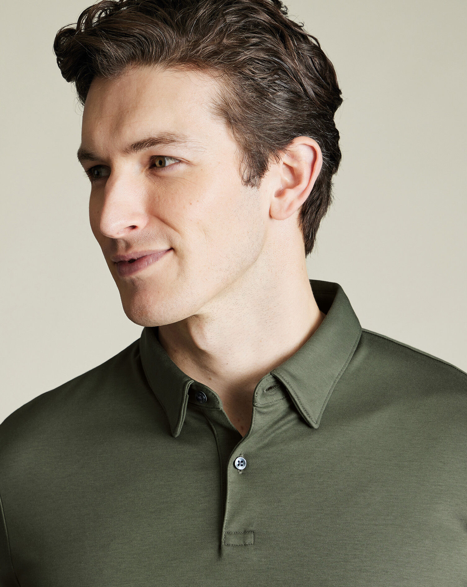 Smart Jersey Polo – Olive Green