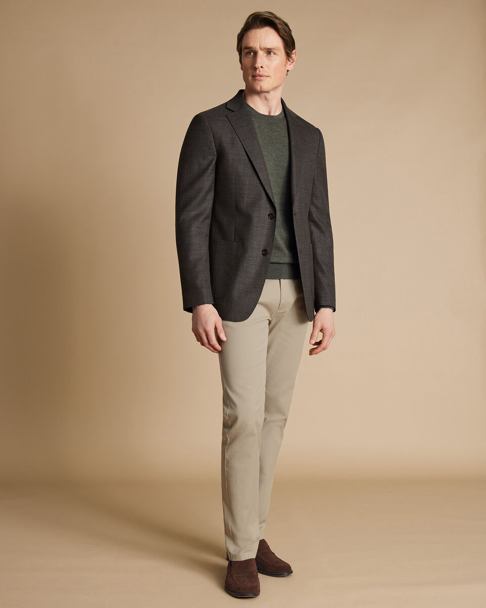 Italian Luxury Hopsack Jacket - Mocha