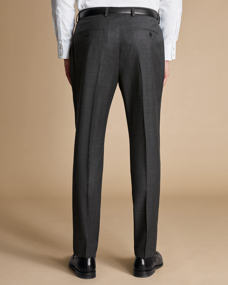 Italian Luxury Suit Trousers  - Dark Grey