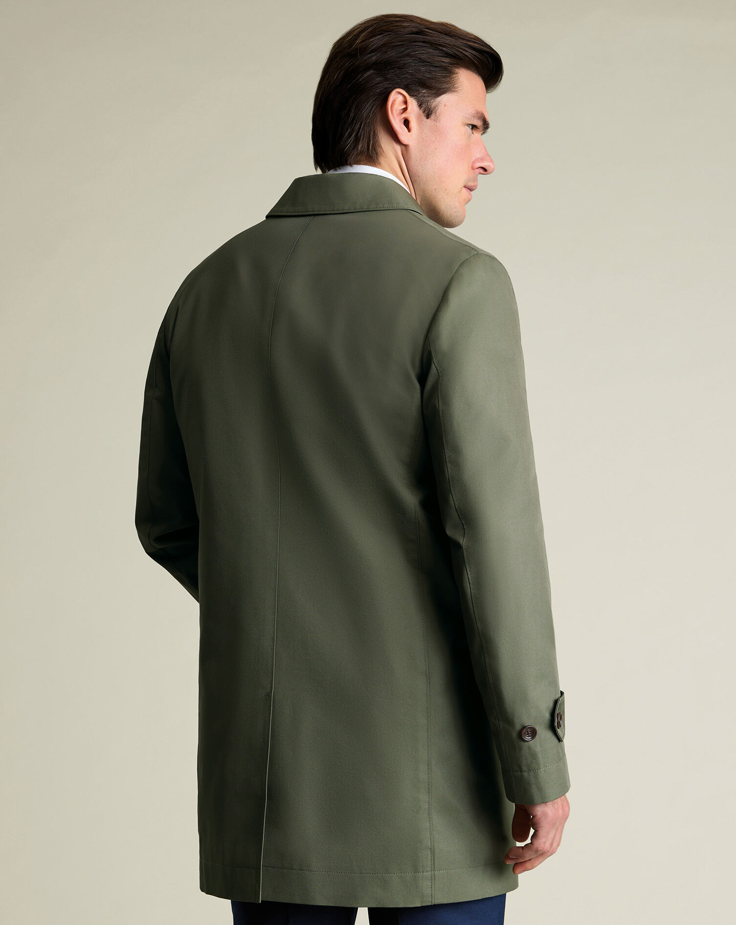 Showerproof Raincoat - Olive Green | Charles Tyrwhitt UK