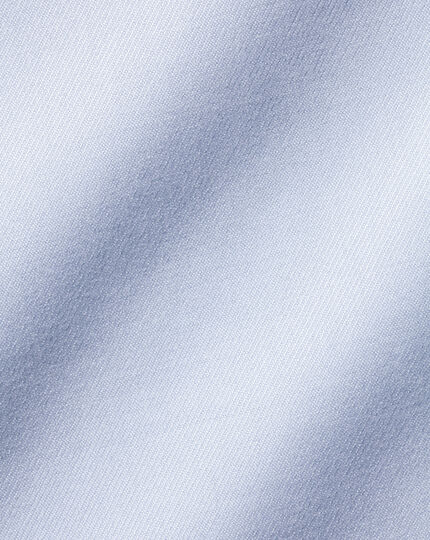 Spread Collar Non-Iron Twill Shirt - Silver