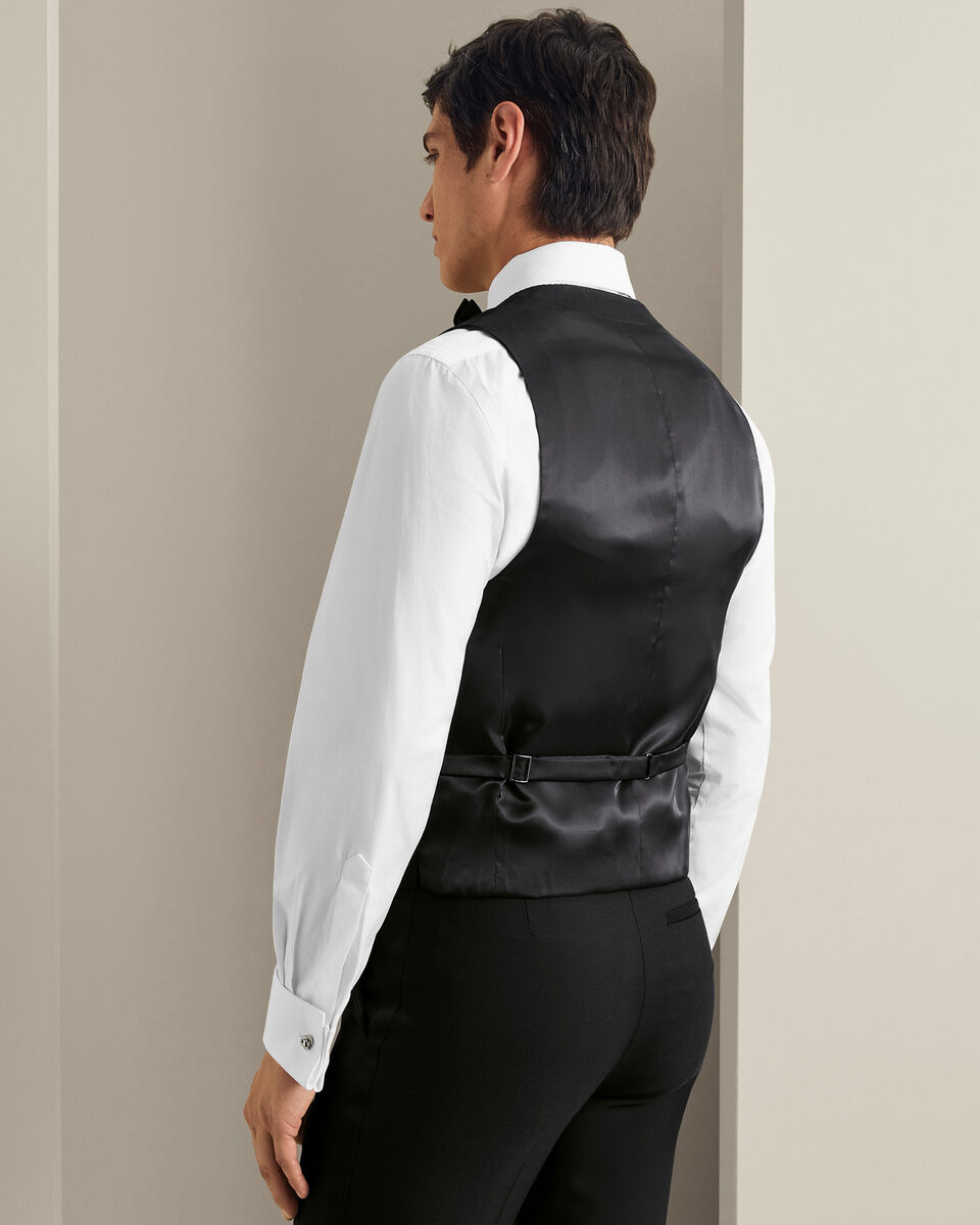 Double Breasted Dinner Suit Waistcoat - Black