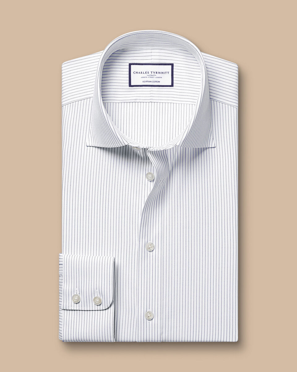 Signature Tunic Shirt Cobalt Stripe