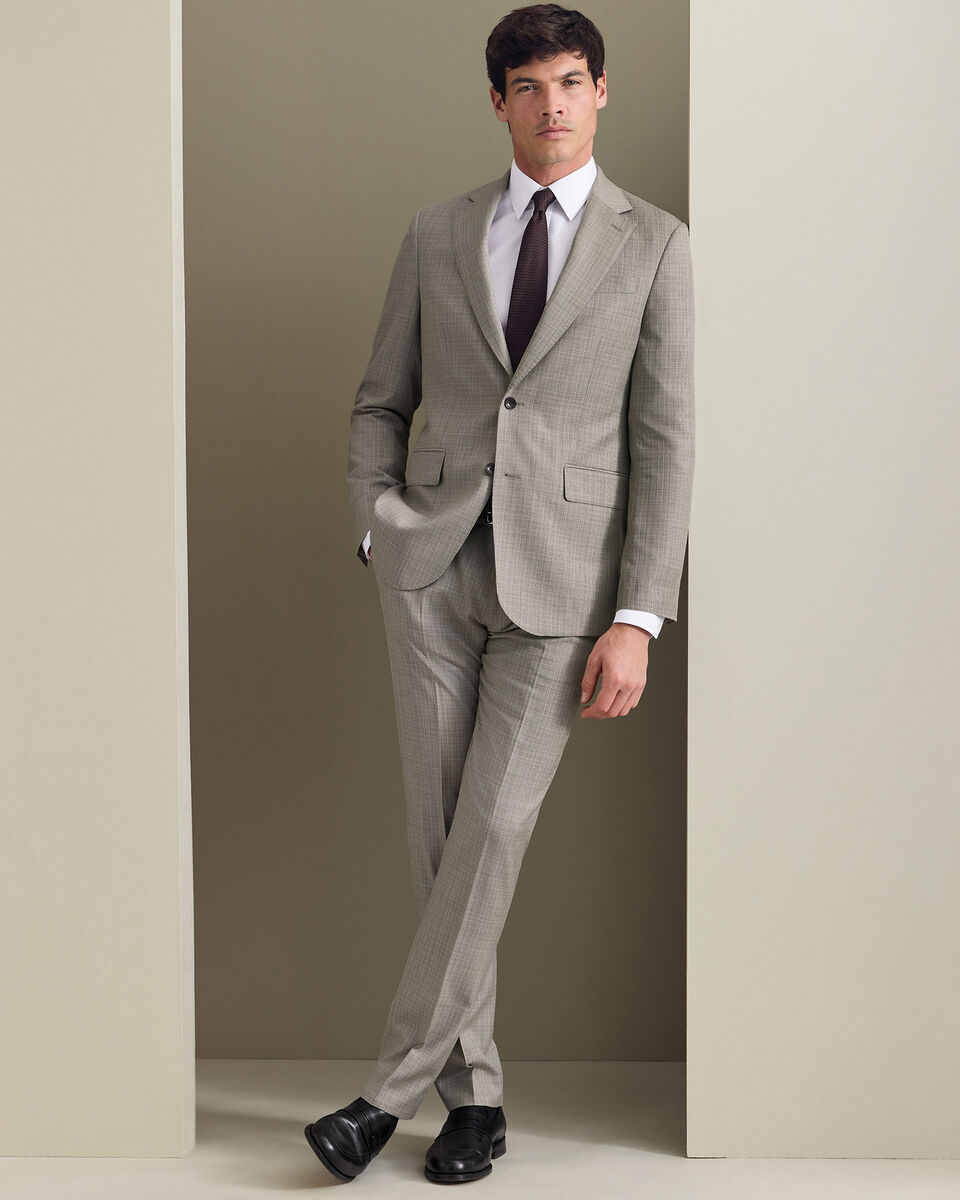 Italian Luxury Suit Jacket - Taupe