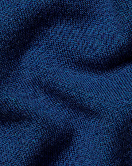 Merino V-Neck Sweater - Royal Blue