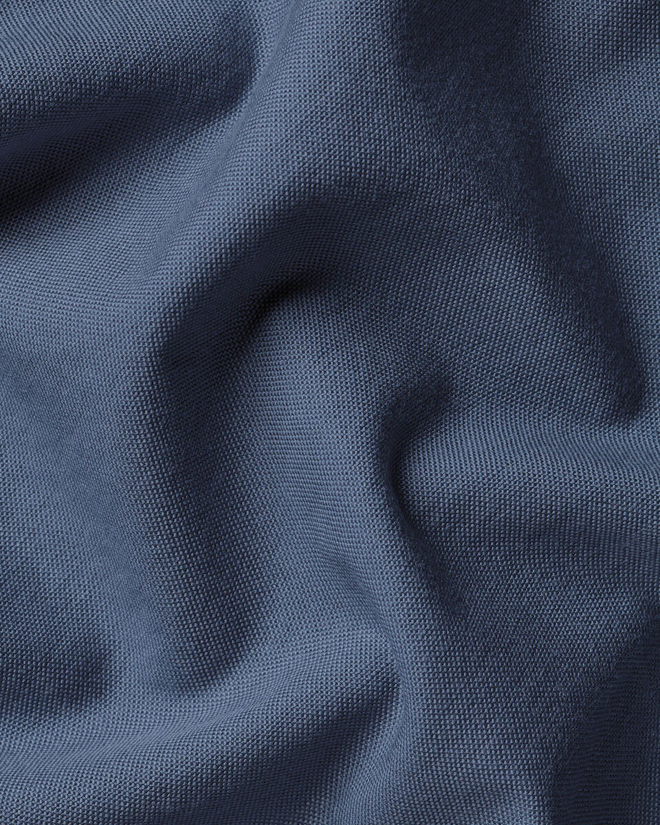 Chemise Oxford délavée extensible - Bleu charron