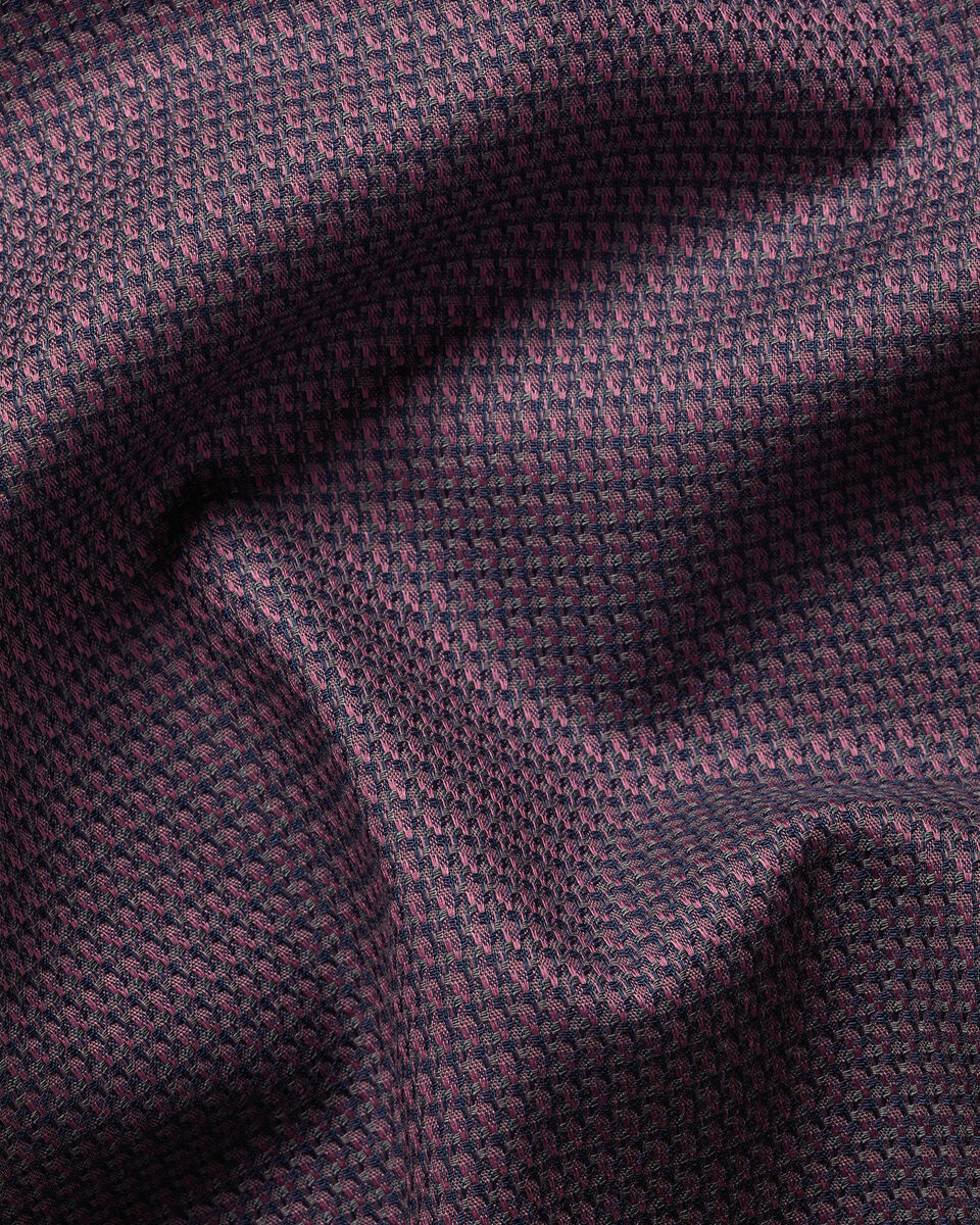 Chemise textur&eacute;e extensible sans repassage - Bordeaux