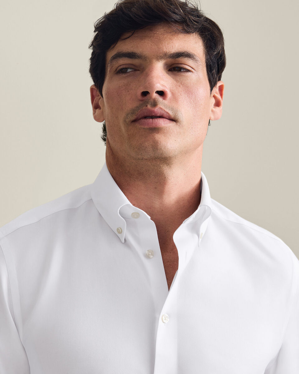 Non-Iron Twill Shirt - White