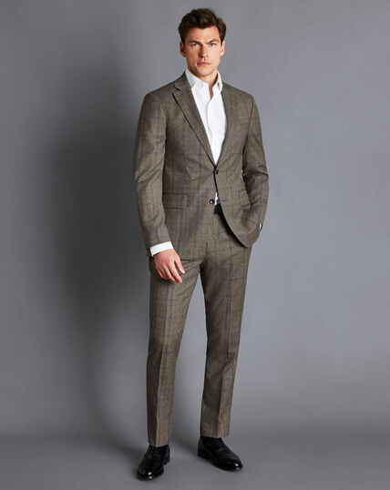 Prince of Wales Check Suit - Oatmeal