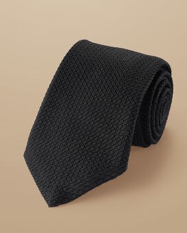 Cravate Italienne En Grenadine - Noir
