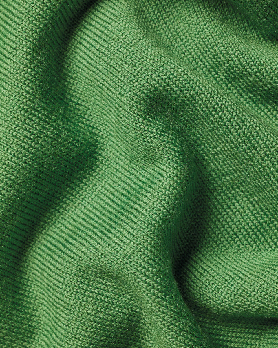 Merino V-Neck Jumper - Bright Green