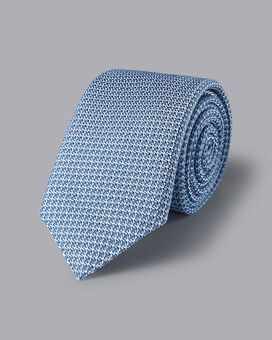 Silk Grenadine Italian Tie - Light Blue