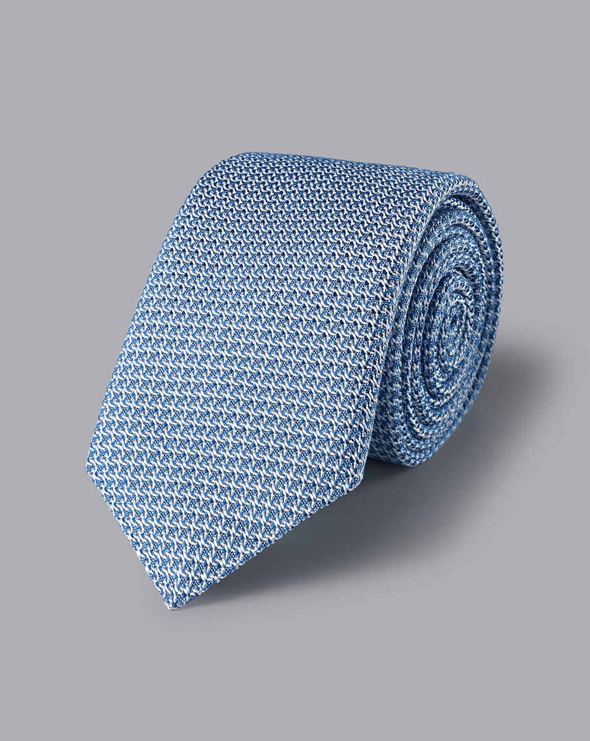 Silk Grenadine Italian Luxury Tie - Light Blue
