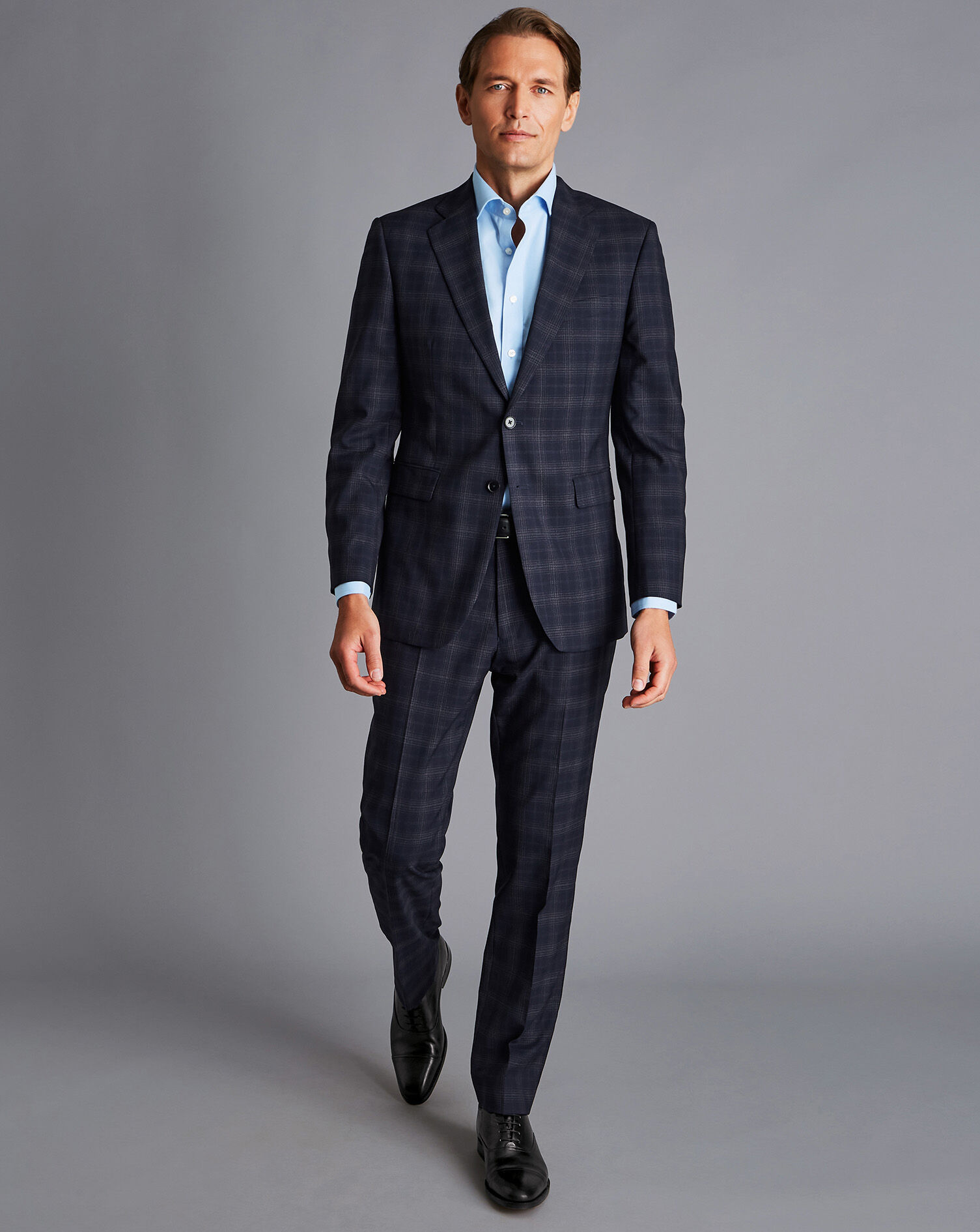black windowpane blazer