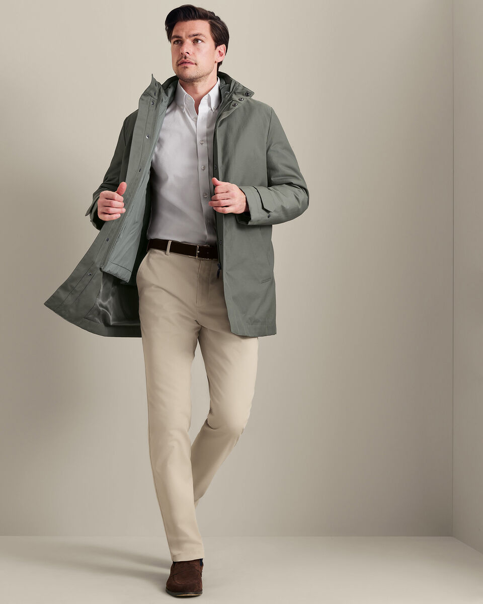 3 in 1 Raincoat With Detachable Gilet - Sage Green