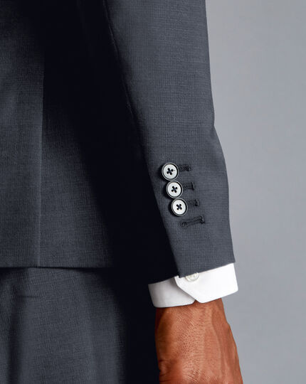 Business Textured Suit - Steel Grey