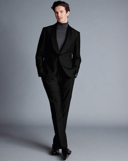 Shawl Lapel Tuxedo Dinner Suit – Black